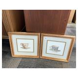 TEACUP PAIR PRINTS 13" X 13.5" CAROLN SHORES