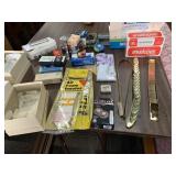 3 VINTAGE BELTS OFFICE SUPPLIES, MH+W TAPE