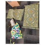 SM. RUGS, VINTAGE SKIRT, ETC.