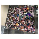 PATCHWORK QUILT FEW DAMAGE SPOTS 57X67