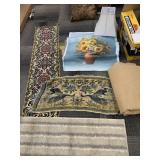 TABLE RUNNERS, SHADE, WALL SHELF, METAL FRAME