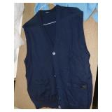 BURBERRY VEST LARGE BLUE VEST, PURITAN L NEW