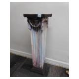PLASTER PEDESTAL MULTI COLOR 35" H X 10" SQ. TOP
