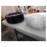 COBALT PLATES 12 AND 12 CLEAR - 12" PLATES
