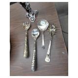 GLASS PEWTER WRAPPED VASE CHIP ON EDGE AND