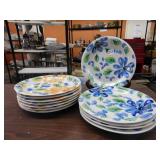 MIKASA 8 DINNER PLATES, 11 BOWLS, 12 B & B