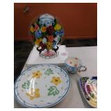 PEGGY KARR GLASS PLATE, ETC.