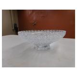 CRYSTAL BOHEMIA HAND CUT BOWL PEDESTAL BASE 13.5"