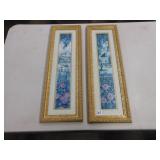 GAZEBO/ ROSE SCENE SIGNED 27" X 9"