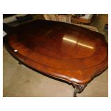 OVAL DINING TABLE W/ DOUBLE INLAY BAND 69" X 45"