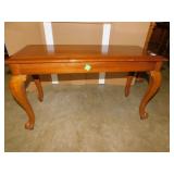 CHERRY PIANO BENCH CARVED FEET 34" W