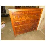 BEAUTIFUL BURLED WALNUT 3 BASE DRAWERS