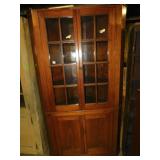 ANTIQUE CORNER CABINET 1 PIECE 80" H X 46" W X