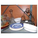 PLATE HOLDER, DECANTER, ETC.