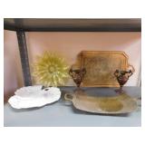 SERVING TRAY, GLASS PLATE, ETC.