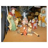 NATIVITY FIGURES 2 HAVE DAMAGE AS PICTURED
