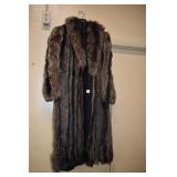 FUR COAT W/ HAT 48" LONG - JEROME WOLK FURS - 17"
