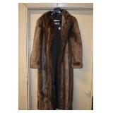 A HERMAN FUR COAT 47" L APPX. SZ. 8