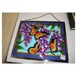 STAINED GLASS BUTTERFLY 10.5" X 12.5"