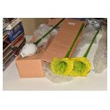 THREE GLASS FLOWERS ORIGINAL BOXES