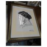 TREE PRINT IN BROWN FRAME 24" X 24", I LOVE