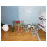 GLASSES, MEASURING CUPS, ETC.