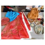 LEATHER DRAW STRING PURSE, TABLE PROTECTORS