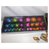 NEW RAINBOW ORNAMENTS AND 2 VINTAGE ORNAMENTS