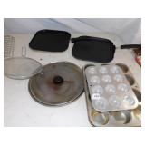 MUFFIN TINS; FRYING PANS
