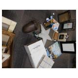 HOOK RUG SET, PICTURE FRAMES ETC.