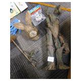 STEELER ORNAMENTS, BUNNY, SYRINGES, ETC.