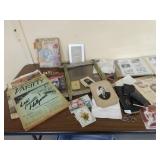 BLACK/WHITE PHOTO ALBUM 1946 LETTER, PICTURE