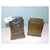 BRONZE 1925 "MEDITATION" BOOKENDS - DOMPLIAN