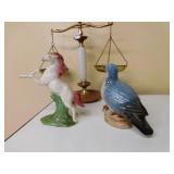 BALANCE SCALE, BIRD AND HORSE
