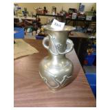 BRASS VASE W/ DOUBLE HANDLE 7" H