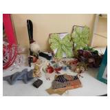 VINTAGE SANTA SLEIGH, HOLIDAY ITEMS