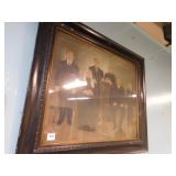 27" X 30" ANCESTORIAL PICTURE & CONVEX GLASS OVAL