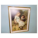 SWEETHEARTS FREDRICK MORGAN PRINT, MIRROR, SANTA,