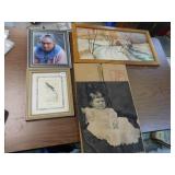 BARN SCENE C H ROSE 1966, PORTRAIT, BIRD PRINT,