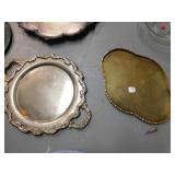 BRASS TRAY, SILVER TRAY