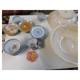 IRONSTONE BOWLS, CHINA AND JAPAN DISHES