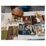 PICTURES AND FRAMES, NATIVITY SET, BOOKS, WOOD