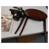 GAS MASK RUBBER DRIED OUT, PAIR SHUTTERS, FLOWER