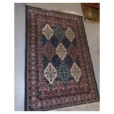 RUG 80" X 53", BROWN AND TAN RUG 59" X 33"