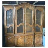 HENREDON 2 PIECE CHINA W/ MESH/GLASS DOORS 4 DOOR