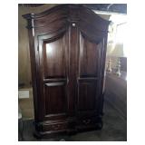 ARMOIRE CHERRY WOOD 77" H X 47" W - 2 DOOR W/