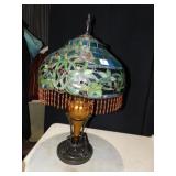 STAINED GLASS LAMP URN SHAPE BASE 28" H X 16" W 2
