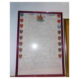 FRAMED ROYAL ENGLAND 25.5" X 36"