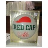 VINTAGE RED CAP ALE PLUG SIGN, KCS INC. MILWAUKEE