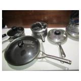 CALPHALON 12" PAN, AND OTHER POTS AND PANS
